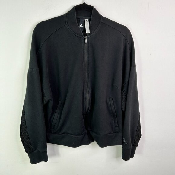 Adidas black mesh zip up size XL - Picture 1 of 6